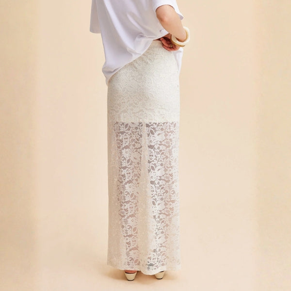 The Amalfi Floral Lace Maxi Skirt