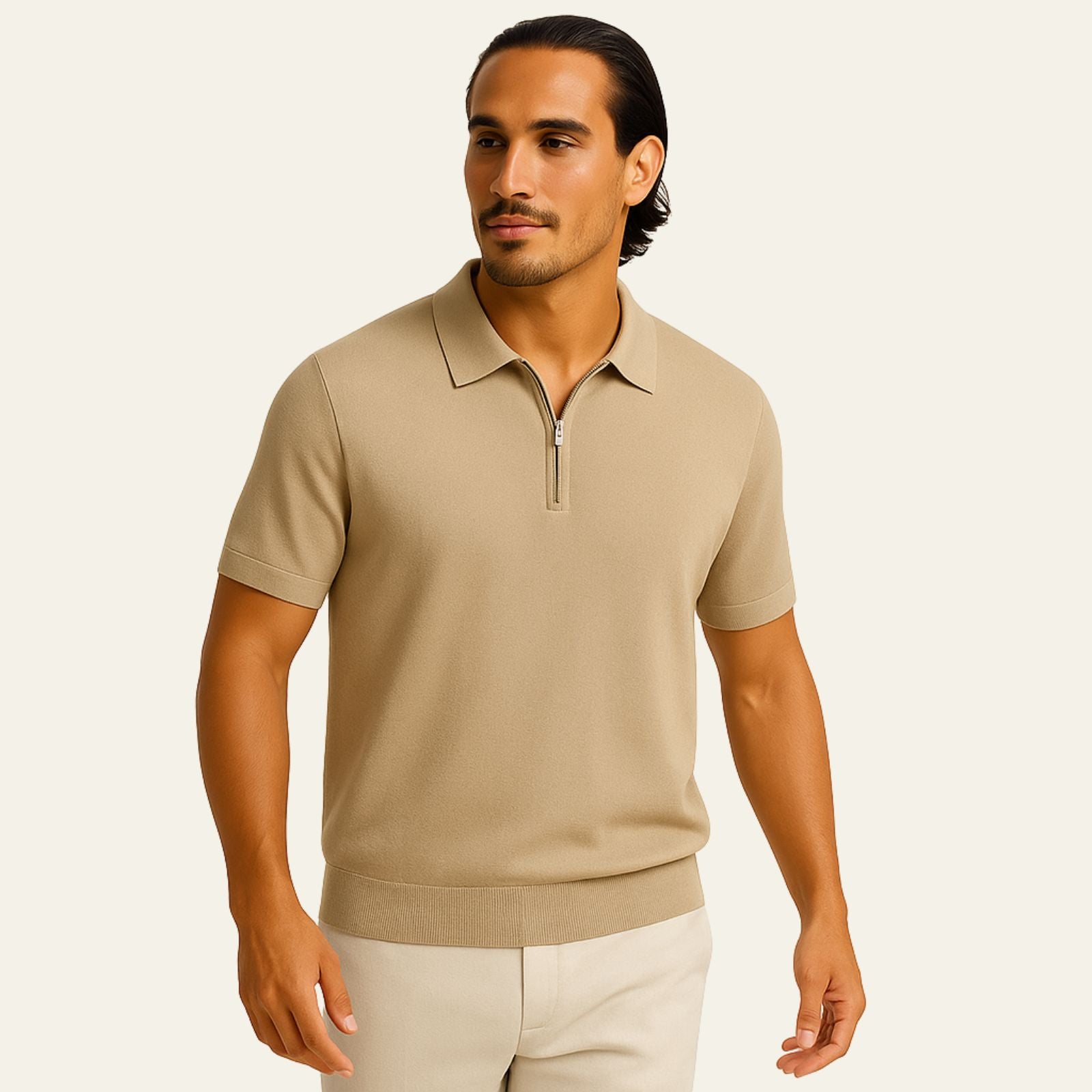 The Marbella Mesh Zip Polo