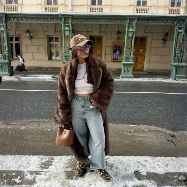 The Aspen Plush Faux-Fur Longline Coat