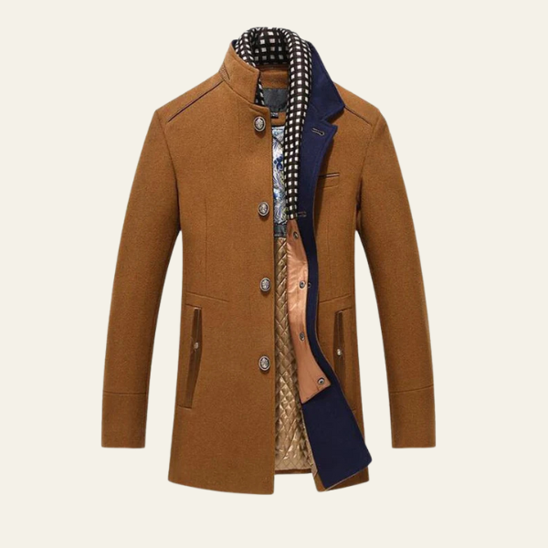 The Langford Detachable-Scarf Overcoat