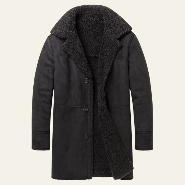 The Yukon Shearling-Lined Button Coat