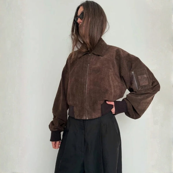 The Oslo Suede Bomber Jacket