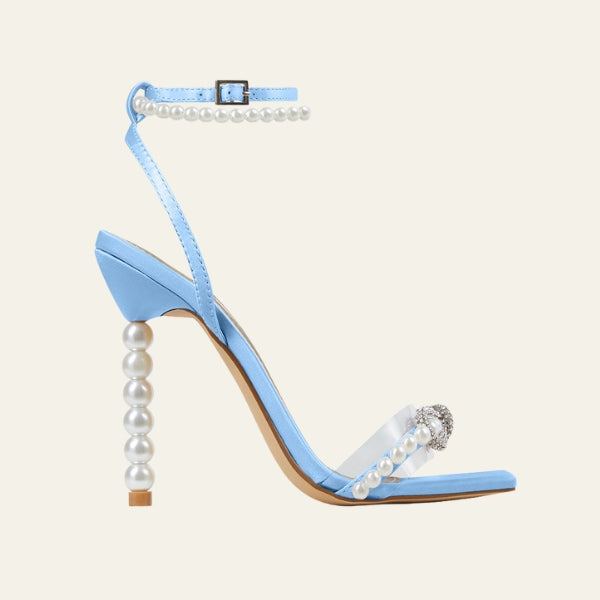 The Capri Pearl-Embellished Stiletto Sandals