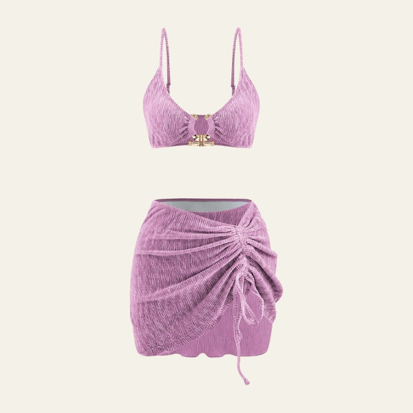 The Capri Ruched Three-Piece Set