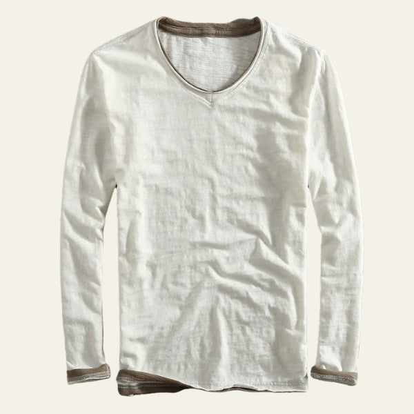 The Riviera Layered V-Neck Long-Sleeve Tee
