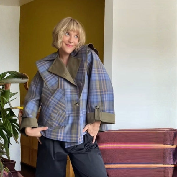 The Camden Plaid Layered Collar Jacket