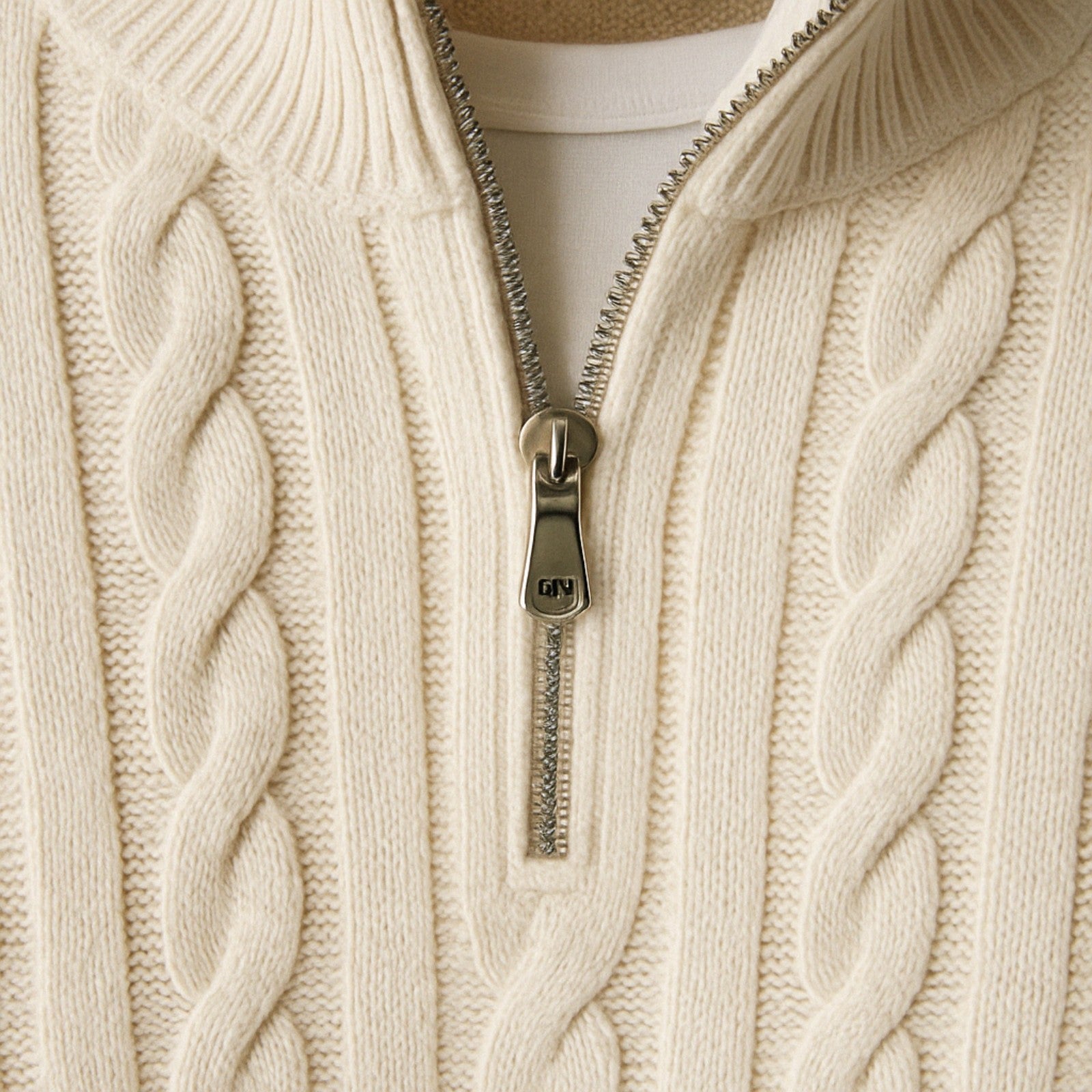 The Vienna Estate Zip Knit Sweater
