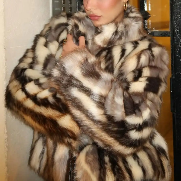 The Aspen Plush Faux-Fur Cropped Jacket