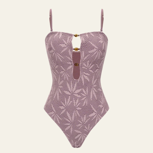 The Sorrento Beaded Mesh Swimsuit