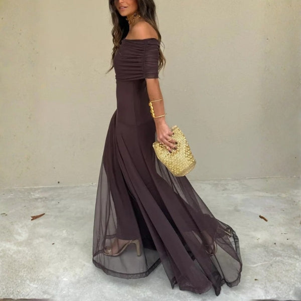 The Santorini Mesh Maxi Dress