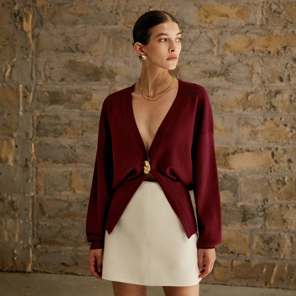 The Riviera Sculpted Button Knit Cardigan