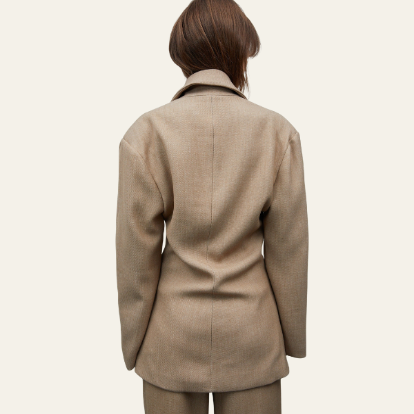 The Florence Linen Double-Breasted Blazer