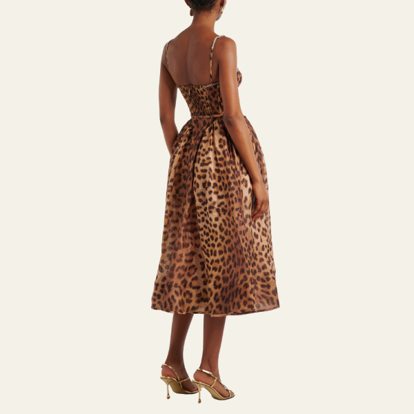 The Portofino Leopard Corset Dress