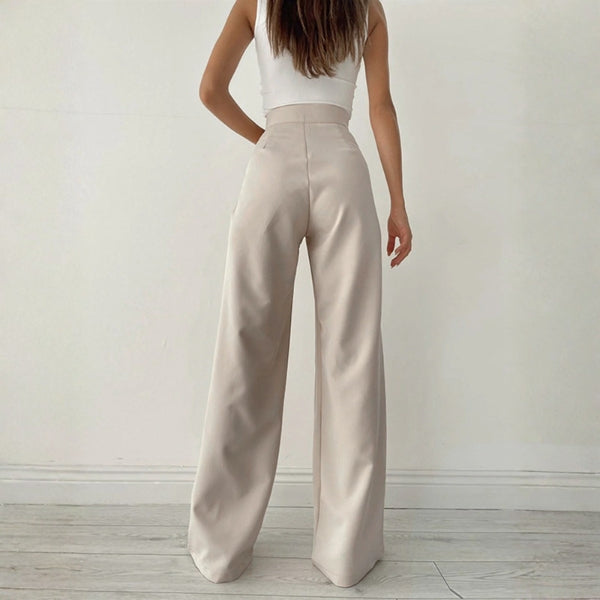 The Marseille Pleated Wide-Leg Trousers