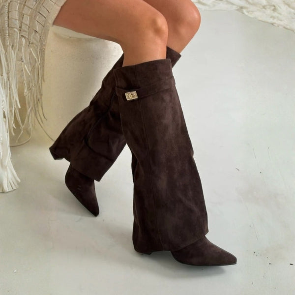 The Valencia Suede Sculpted Boot