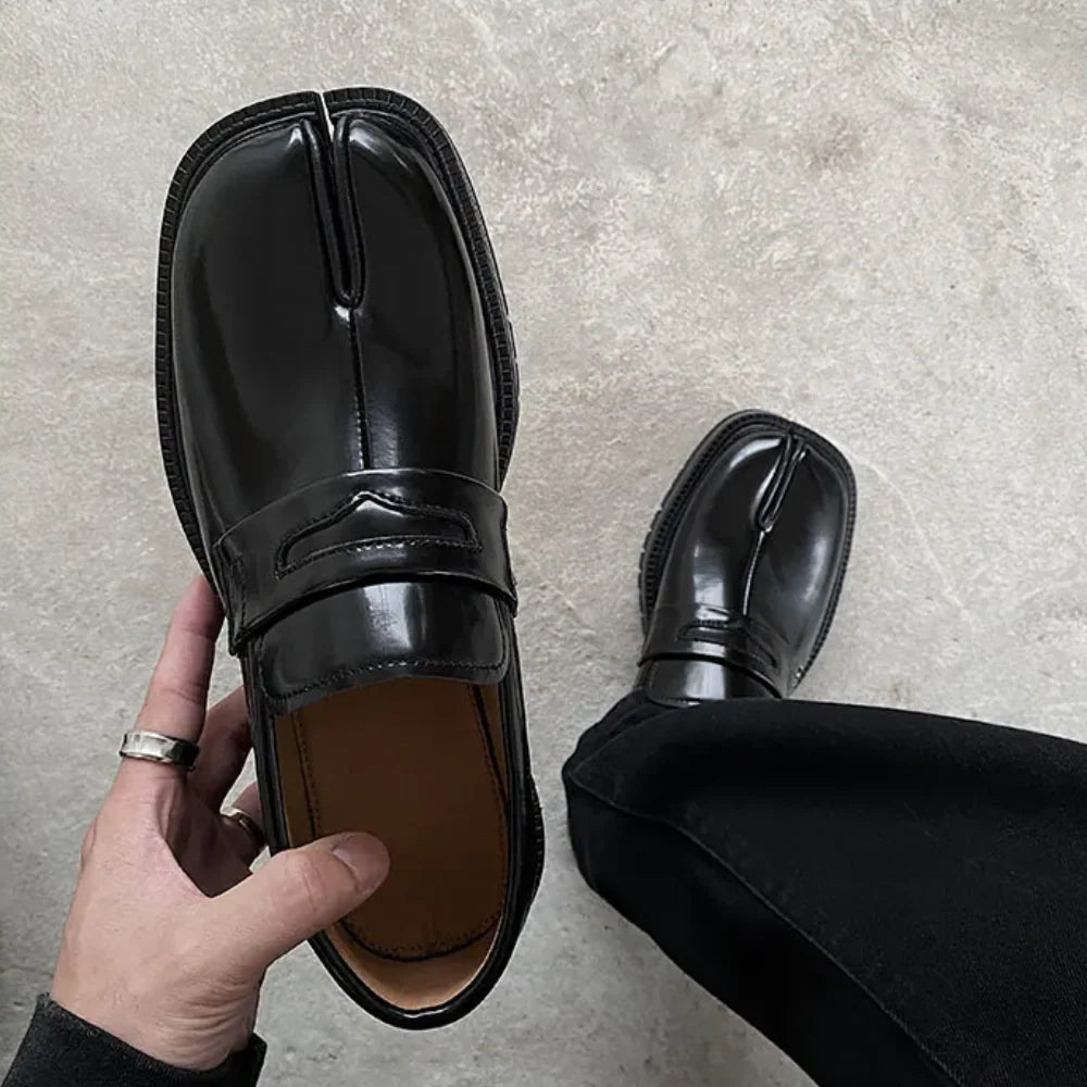 The Ginza Split-Toe Penny Loafers