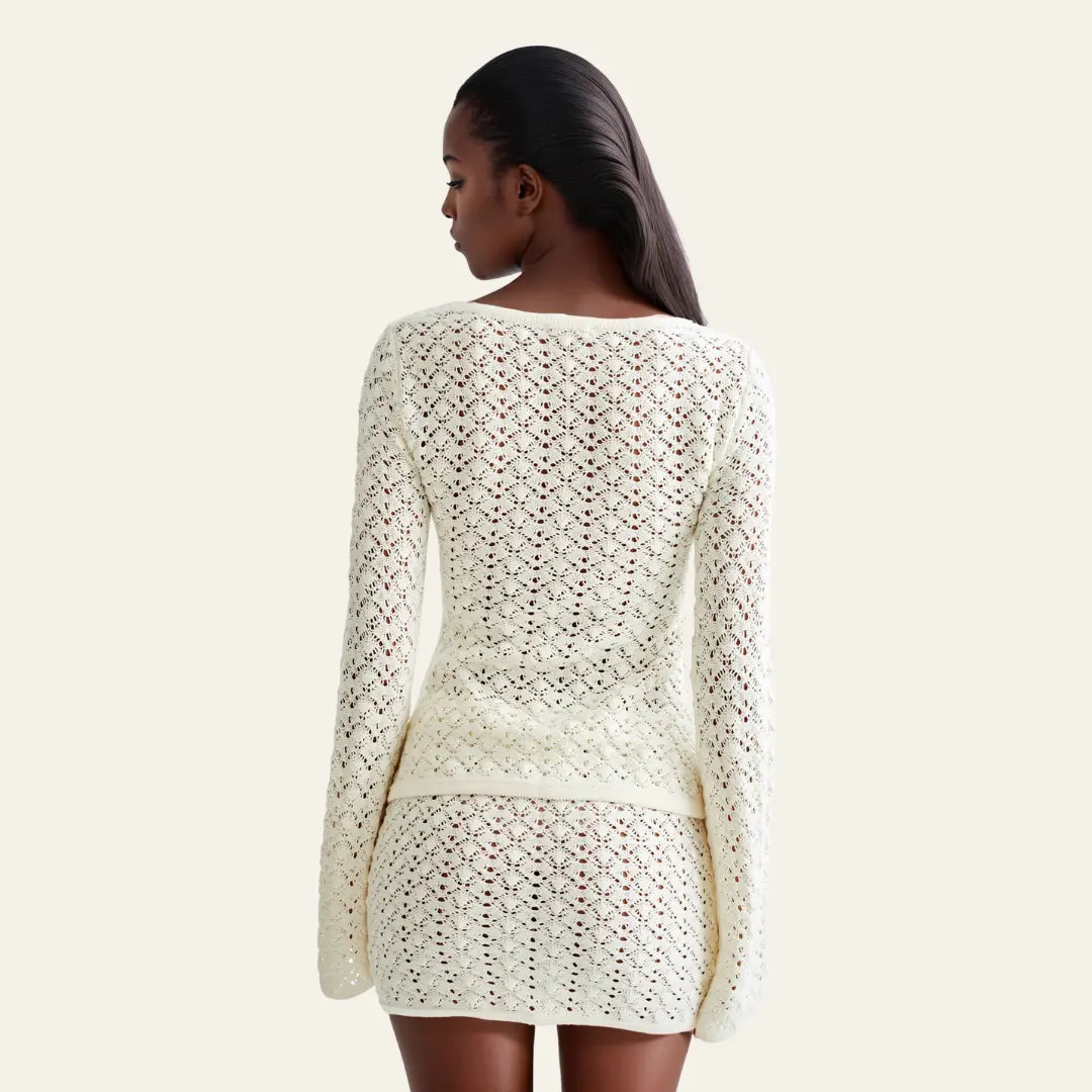 The Amalfi Crochet Knit Skirt Set