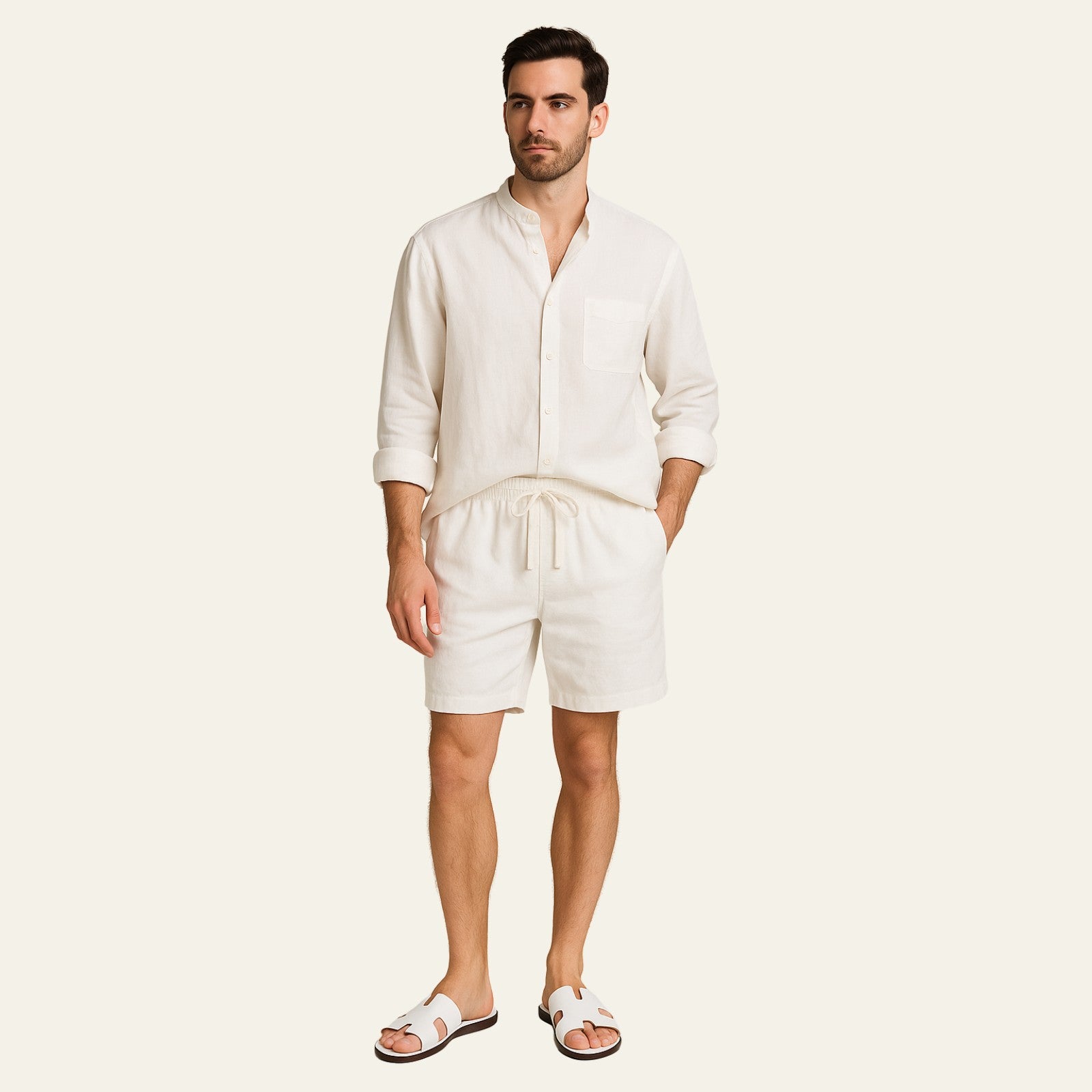 The Solstice Linen Set White