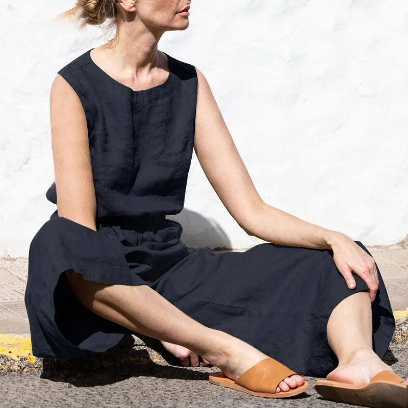 The Amalfi Elastic-Waist Wide-Leg Jumpsuit