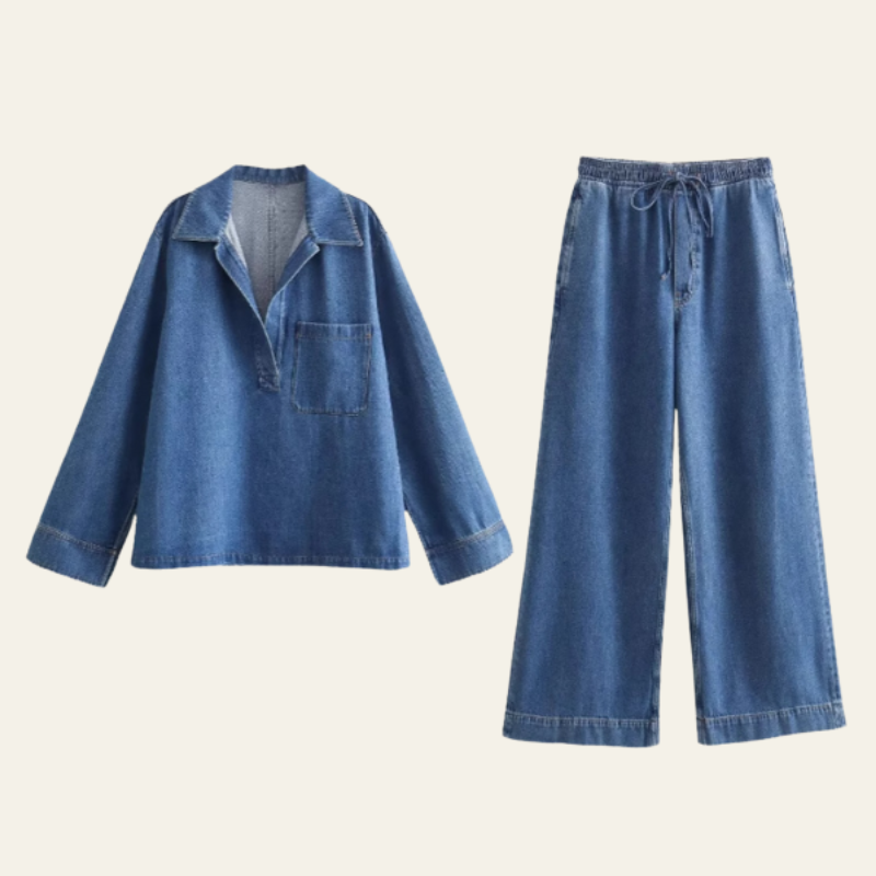 The Marseille Denim Two-Piece Set