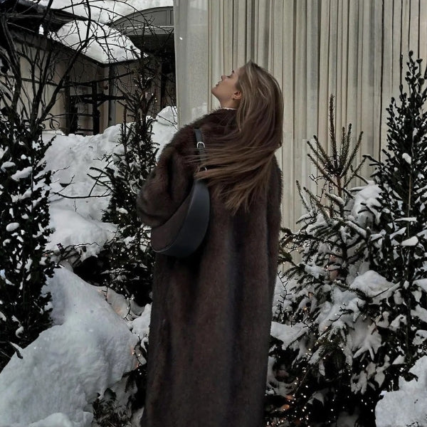 The Aspen Plush Faux-Fur Longline Coat