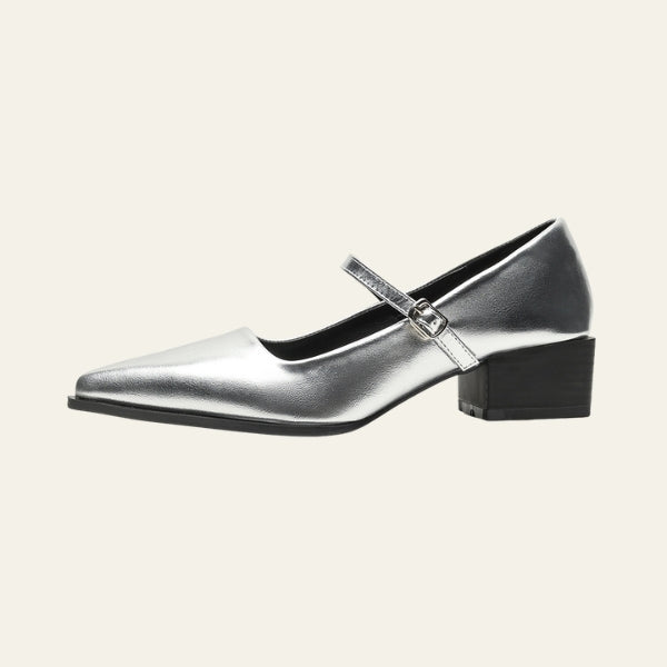 The Valencia Patent Block Heel