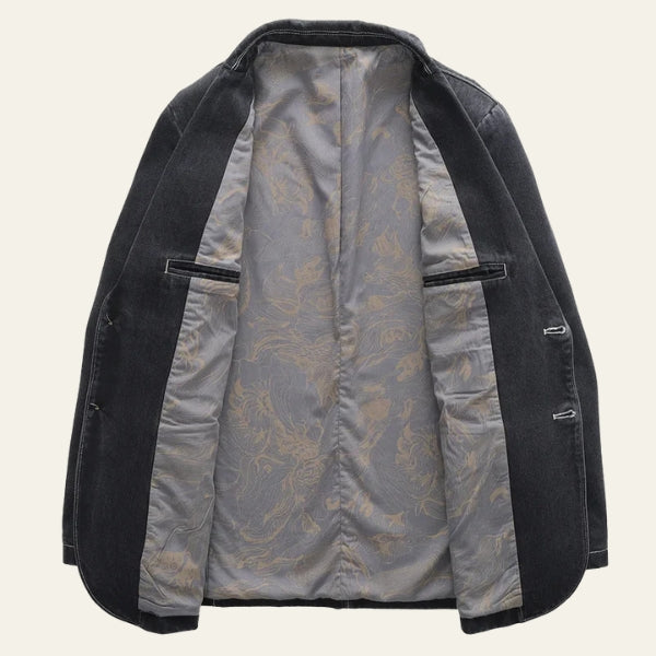 The Hudson Washed Denim Blazer