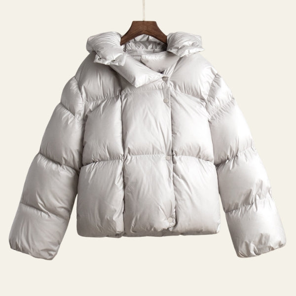 The Aspen Cropped Hooded Puffer Jacket