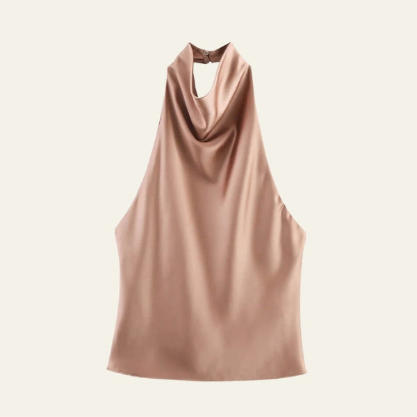 The Siena Draped Halter-Neck Top