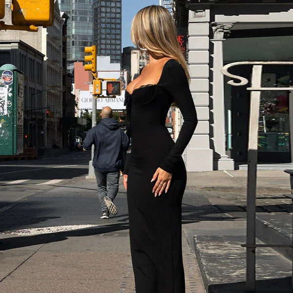 The Soho Long-Sleeve Bodycon Maxi Dress