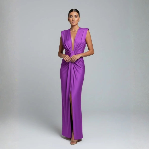 The Monaco Twisted-Front Maxi Dress