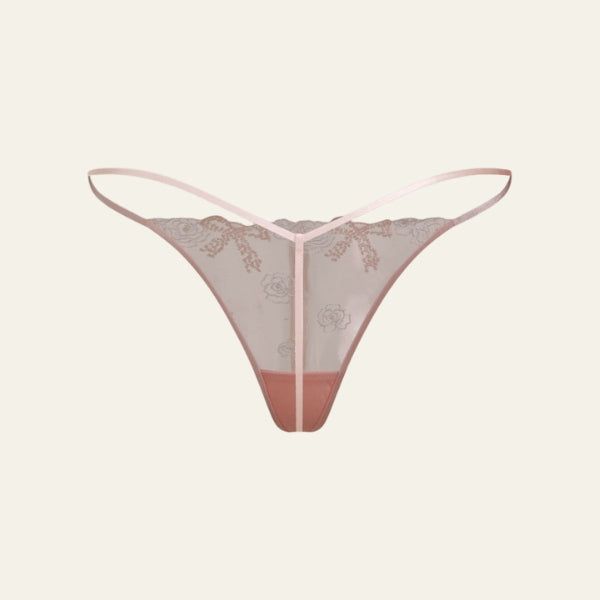 The Lyon Ruffled Lace Thong Set