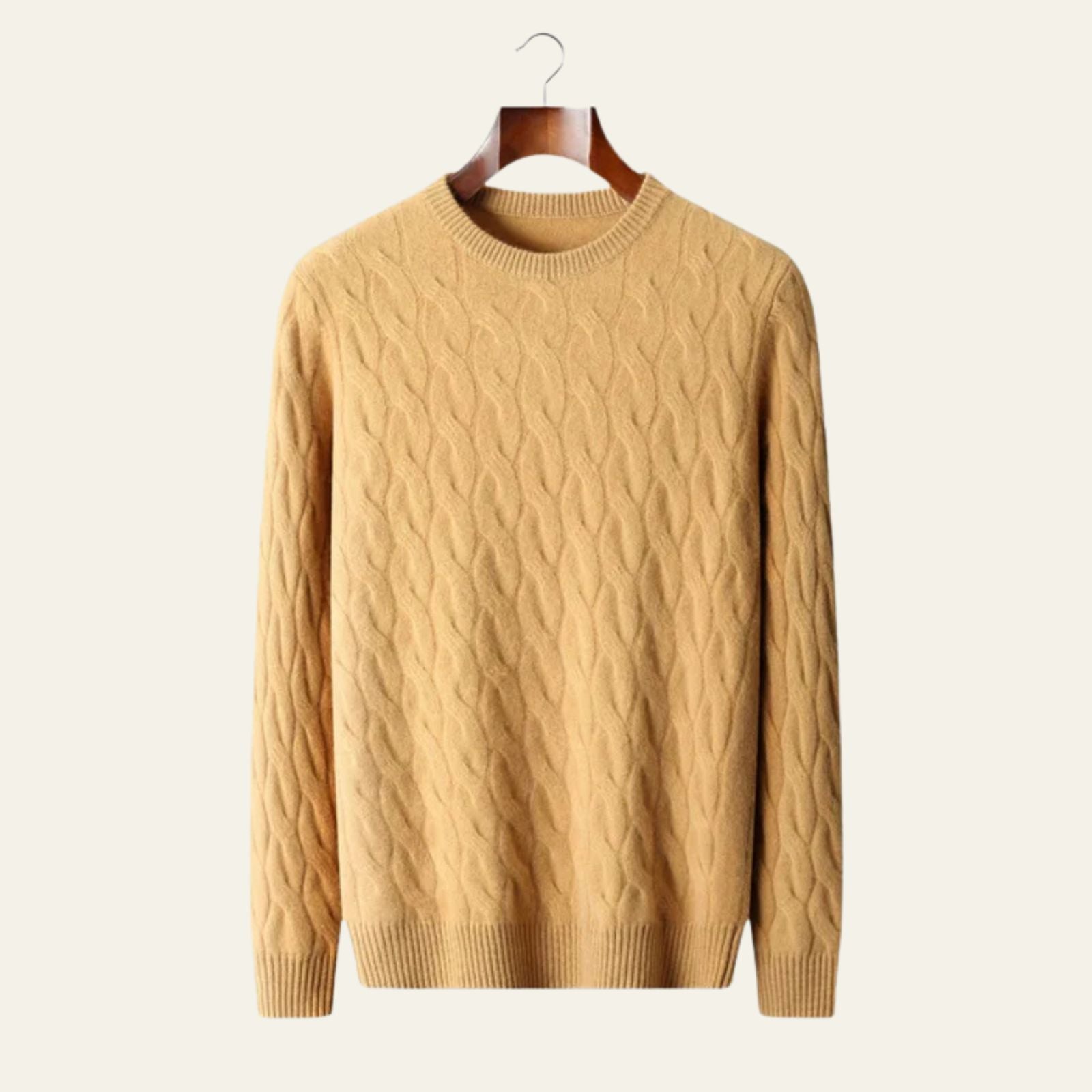 The St. Moritz Cashmere Cable Crewneck