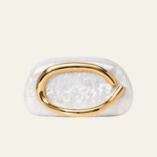 The Capri Sculptural Handle Clutch