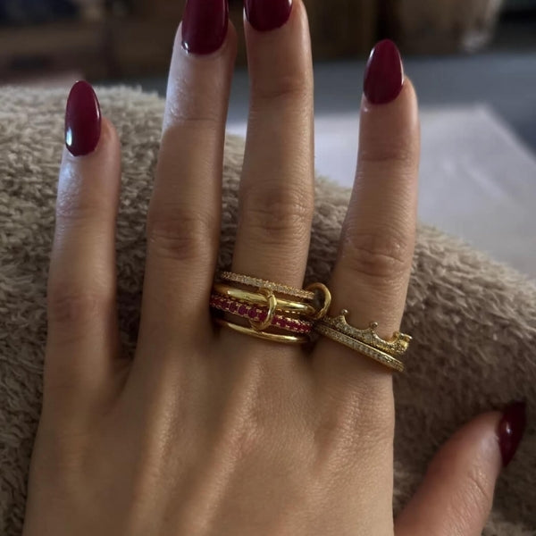 The Monaco Stacked Pavé Ring