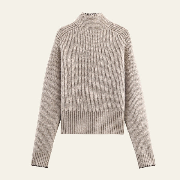 The Oslo Tie-Neck Textured Knit Sweater