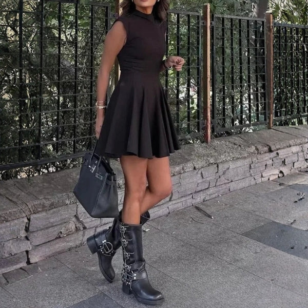 The Verona Flared Mini Dress