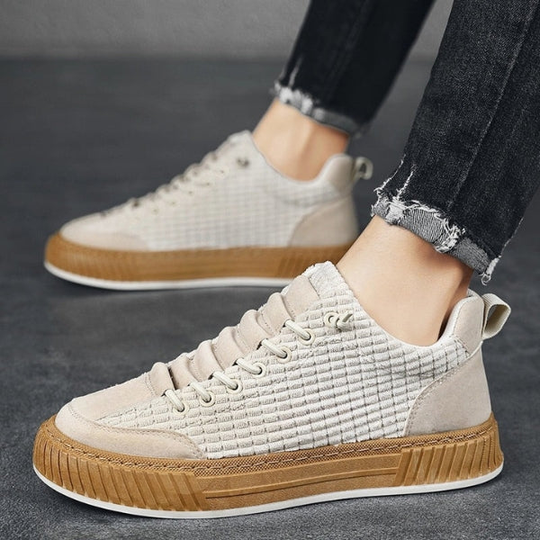 The Urban Textured-Lace Court Sneakers