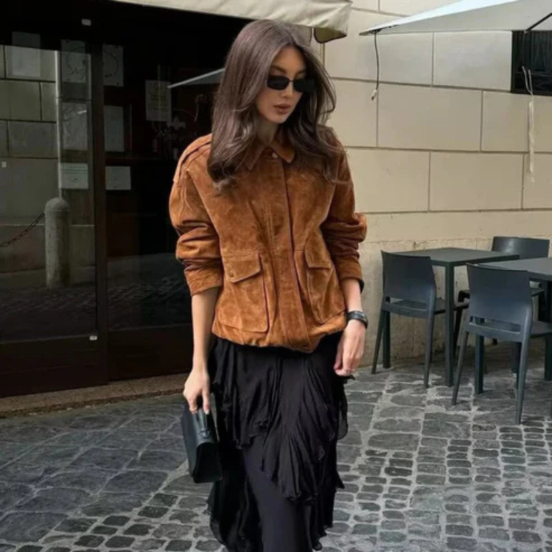 The Vienna Suede Bomber Jacket