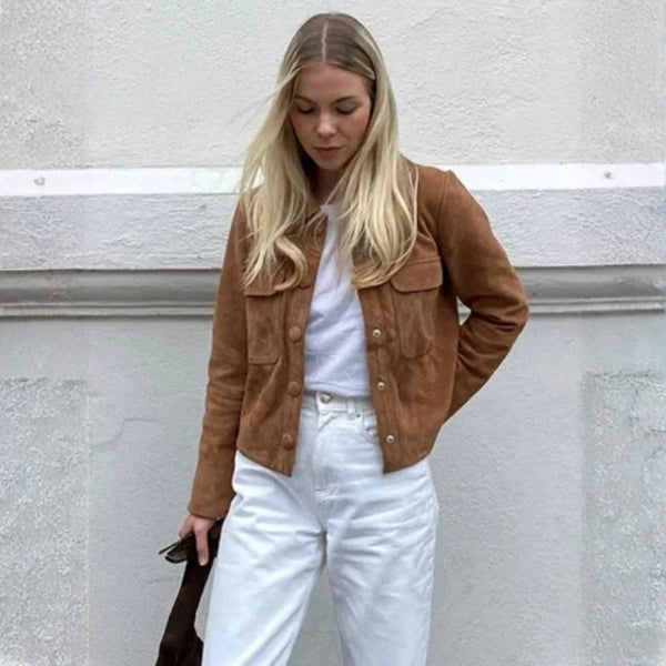 The Oslo Suede Cropped Jacket