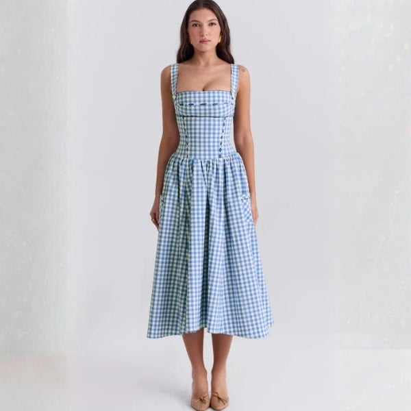 The Provence Corset-Style Midi Dress