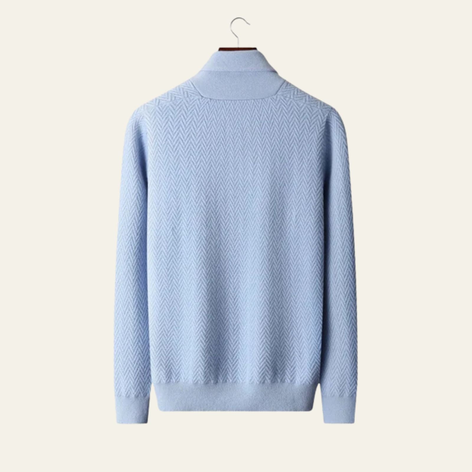 The Cortina Cashmere Zigzag Button Sweater