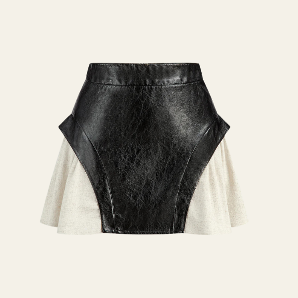 The Vesper Contrast Panel Mini Skirt