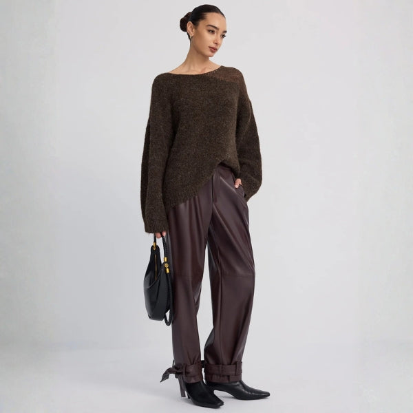 The Capri Brushed-Texture Boatneck Sweater