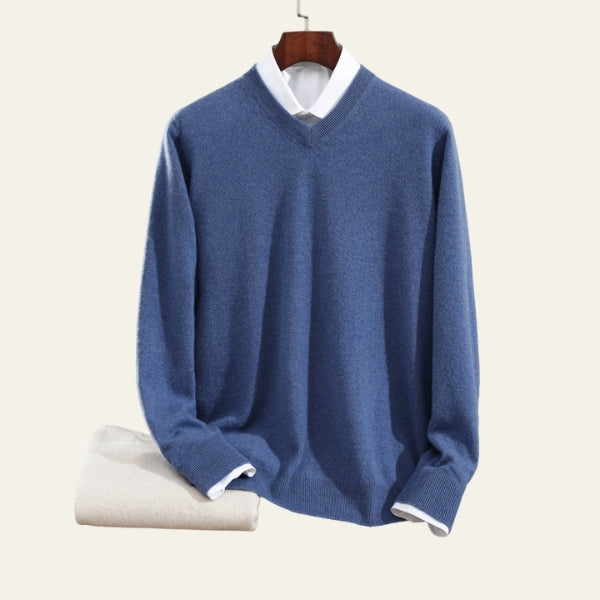 The Montreux Merino Wool V-Neck Knit