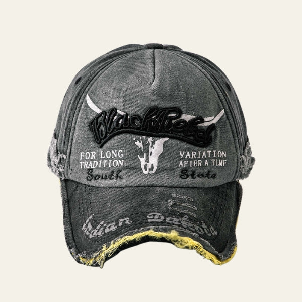 The Dakota Distressed-Brim Baseball Cap