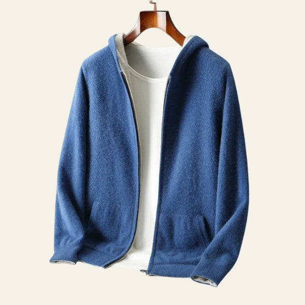 The Chamonix Reversible Cashmere Zip Hoodie