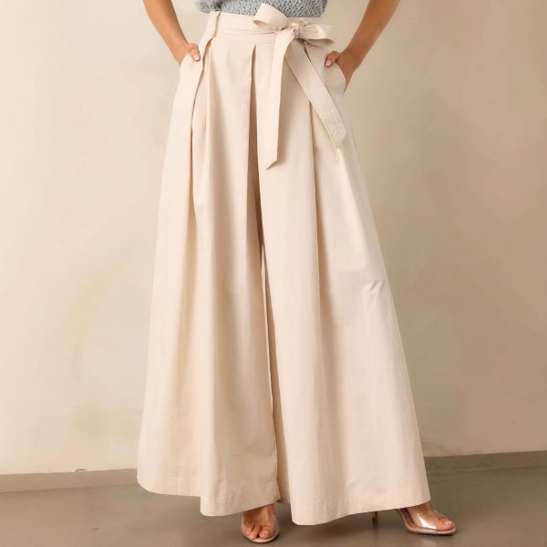 The Capri Belted Wide-Leg Trousers