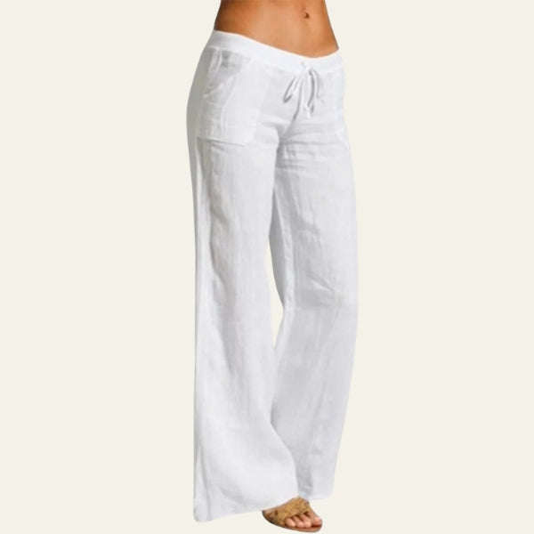 The Ibiza Drawstring Wide-Leg Trousers