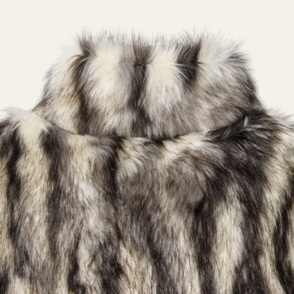 The Aspen Plush Faux-Fur Cropped Jacket